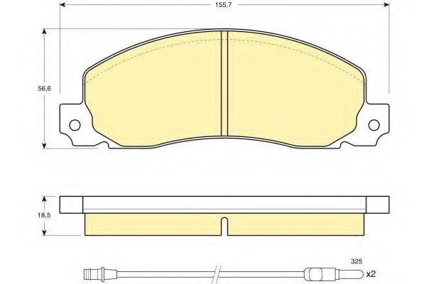 GIRLING 6103443 Комплект гальмівних колодок, дискове гальмо