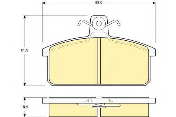 GIRLING 6106571 Комплект гальмівних колодок, дискове гальмо