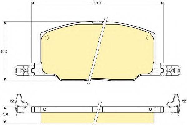 GIRLING 6107989 Комплект гальмівних колодок, дискове гальмо