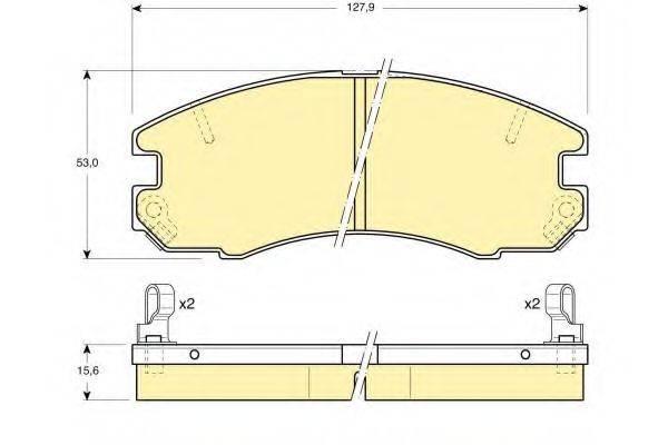 GIRLING 6108689 Комплект гальмівних колодок, дискове гальмо