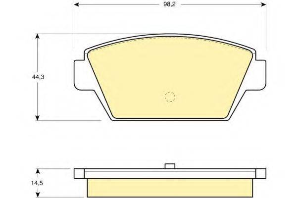 GIRLING 6109459 Комплект гальмівних колодок, дискове гальмо