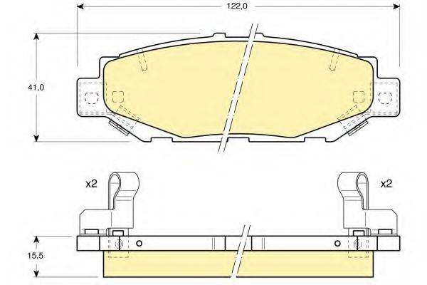 GIRLING 6111859 Комплект гальмівних колодок, дискове гальмо