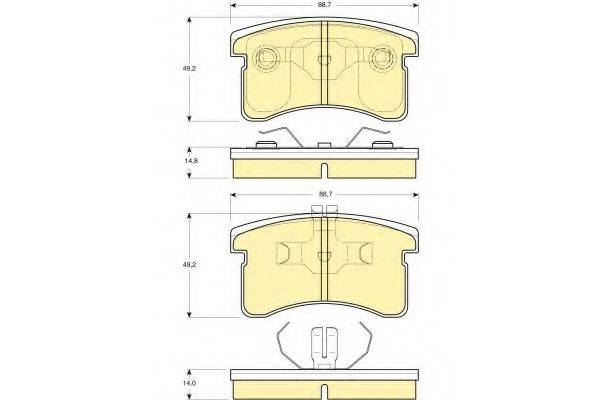 GIRLING 6131269 Комплект гальмівних колодок, дискове гальмо