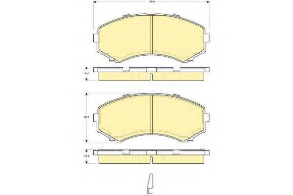 GIRLING 6132549 Комплект гальмівних колодок, дискове гальмо