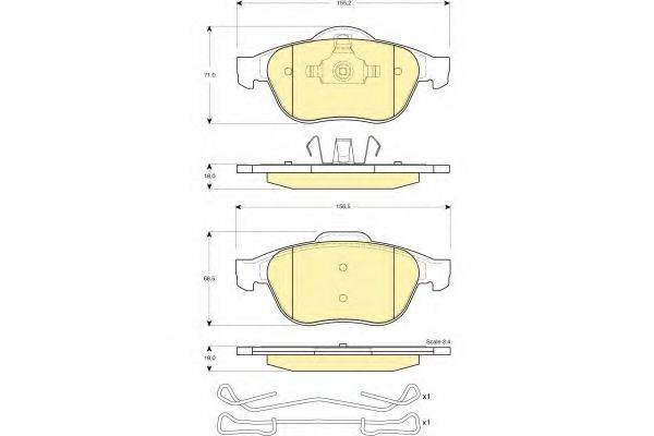 GIRLING 6411802 Комплект гальм, дисковий гальмівний механізм