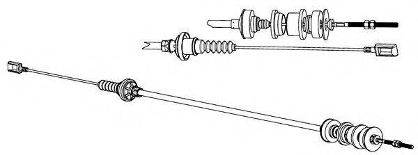 KAWE FA01215 Трос, управління зчепленням