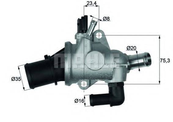 MAHLE ORIGINAL TI17488 Термостат, охолоджуюча рідина