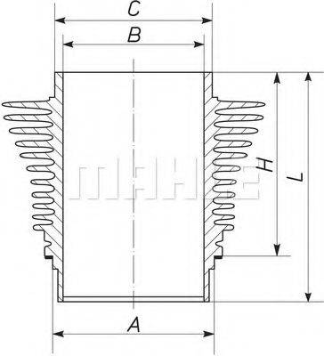 MAHLE ORIGINAL 503WR02 Гільза циліндра