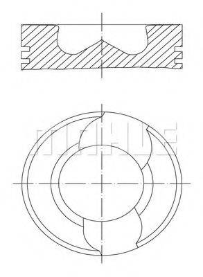 MAHLE ORIGINAL 0309700 Поршень