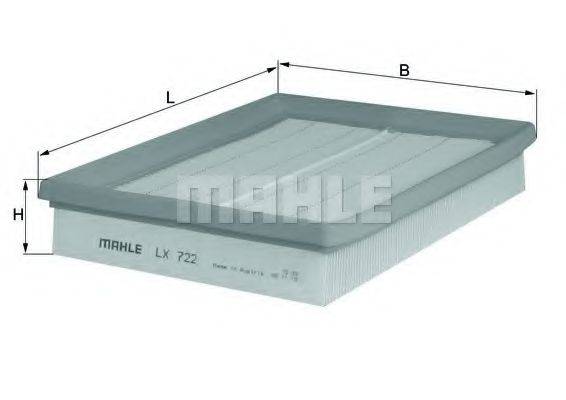 MAHLE ORIGINAL LX722 Повітряний фільтр