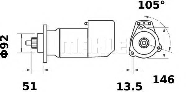 MAHLE ORIGINAL MS490 Стартер