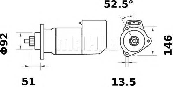 MAHLE ORIGINAL MS466 Стартер