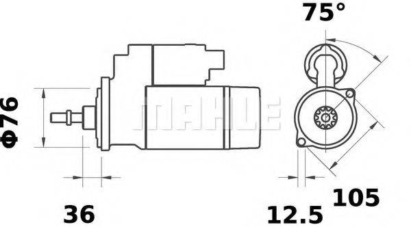 MAHLE ORIGINAL MS126 Стартер