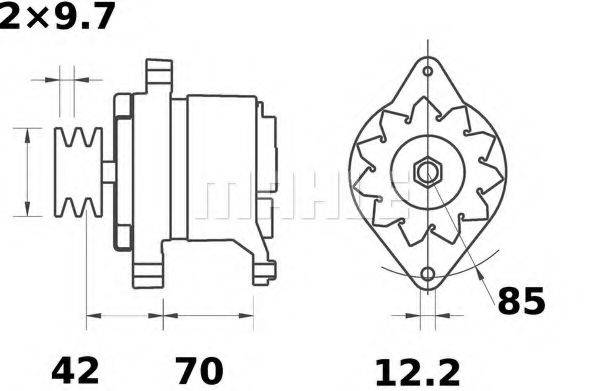 MAHLE ORIGINAL MG524 Генератор