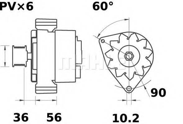 MAHLE ORIGINAL MG456 Генератор