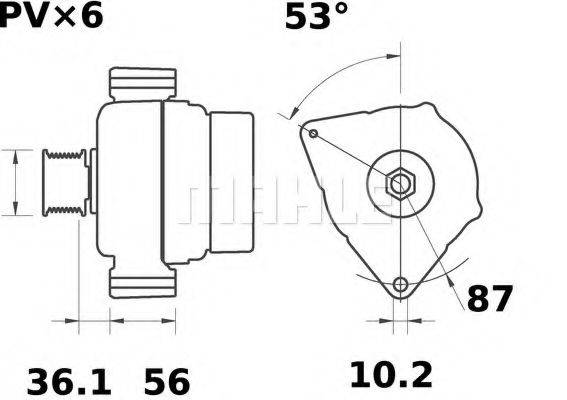 MAHLE ORIGINAL MG418 Генератор