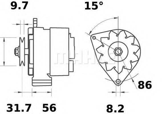 MAHLE ORIGINAL MG395 Генератор