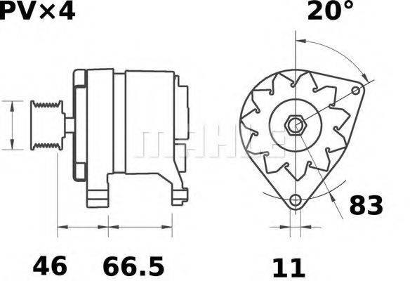 MAHLE ORIGINAL MG194 Генератор