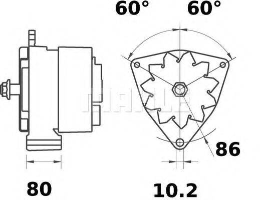 MAHLE ORIGINAL MG126 Генератор