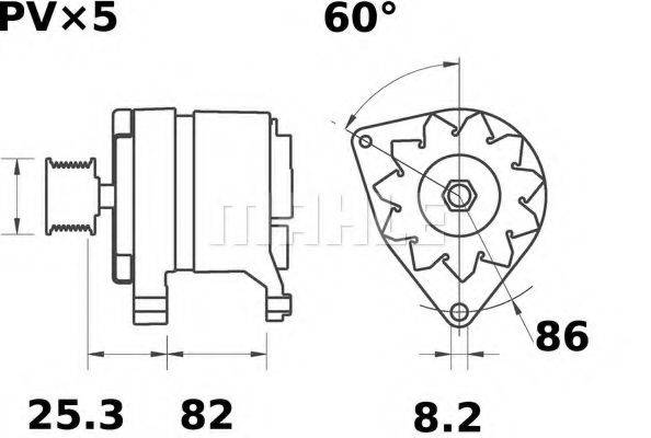 MAHLE ORIGINAL MG102 Генератор