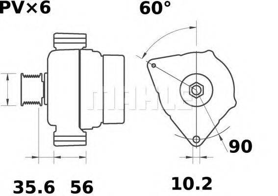 MAHLE ORIGINAL MG19 Генератор