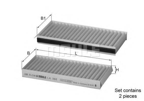 MAHLE ORIGINAL LA392S Фільтр, повітря у внутрішньому просторі