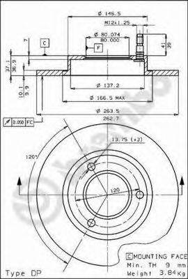 BRECO BS7239 гальмівний диск