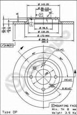 BRECO BS7309 гальмівний диск