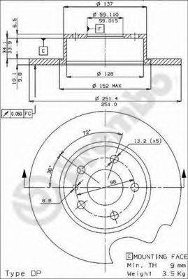 BRECO BS7337 гальмівний диск