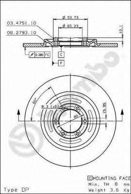 BRECO BS7344 гальмівний диск