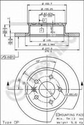 BRECO BS7426 гальмівний диск