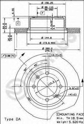 BRECO BS8163 гальмівний диск