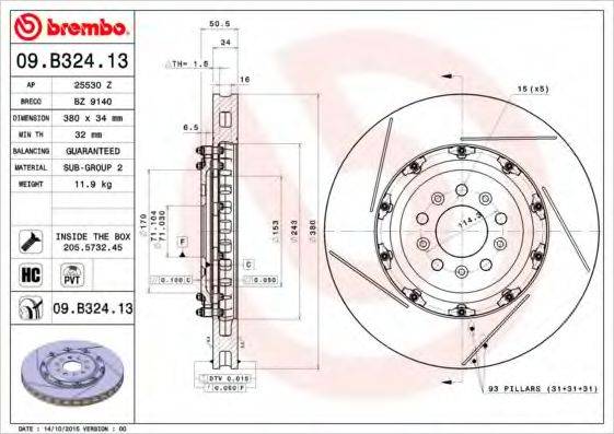 BRECO BZ9140 гальмівний диск