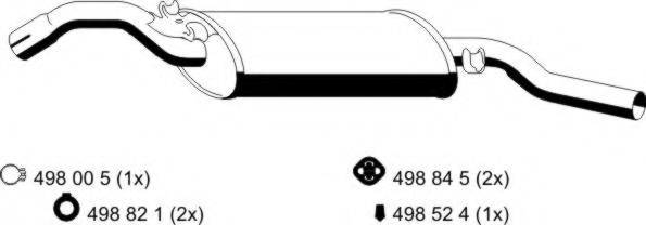 ERNST 122207 Глушник вихлопних газів кінцевий