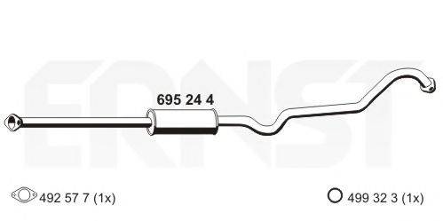 ERNST 695244 Середній глушник вихлопних газів