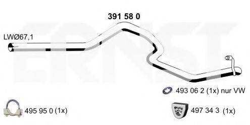 ERNST 391580 Труба вихлопного газу