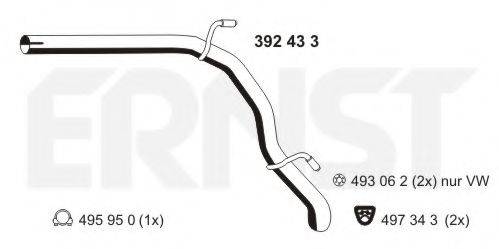 ERNST 392433 Труба вихлопного газу