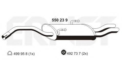 ERNST 550239 Глушник вихлопних газів кінцевий