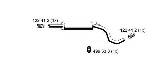 ERNST 112260 Середній глушник вихлопних газів