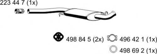 ERNST 204026 Середній глушник вихлопних газів