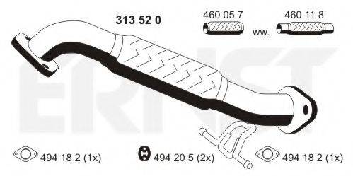 ERNST 313520 Труба вихлопного газу