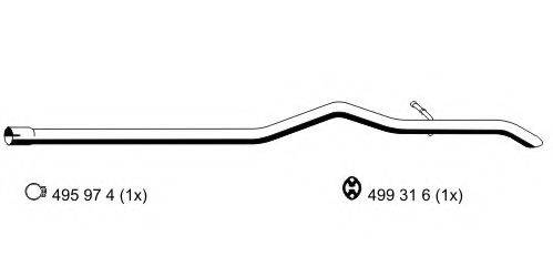 ERNST 330589 Труба вихлопного газу