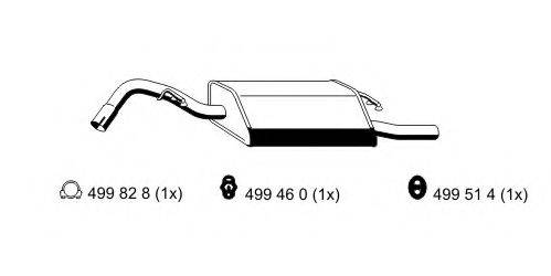 ERNST 342193 Глушник вихлопних газів кінцевий