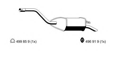 ERNST 344104 Глушник вихлопних газів кінцевий