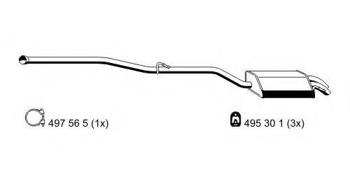 ERNST 352086 Глушник вихлопних газів кінцевий