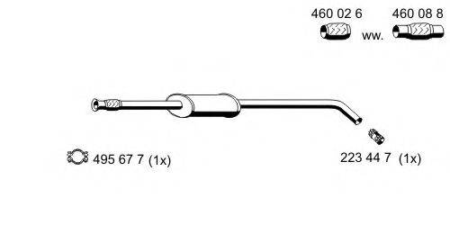 ERNST 530019 Середній глушник вихлопних газів