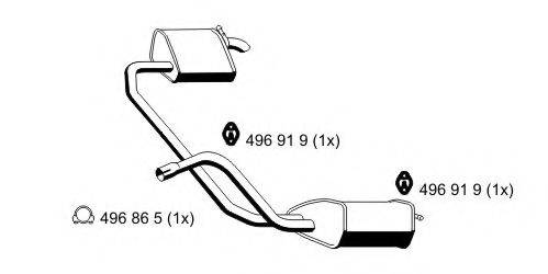 ERNST 344036 Глушник вихлопних газів кінцевий