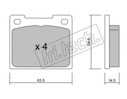 FRI.TECH. 0220 Комплект гальмівних колодок, дискове гальмо