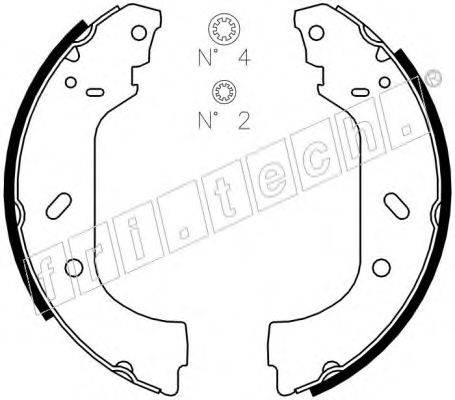 FRI.TECH. 1034098 Комплект гальмівних колодок