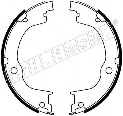 FRI.TECH. 1073175 Комплект гальмівних колодок, стоянкова гальмівна система